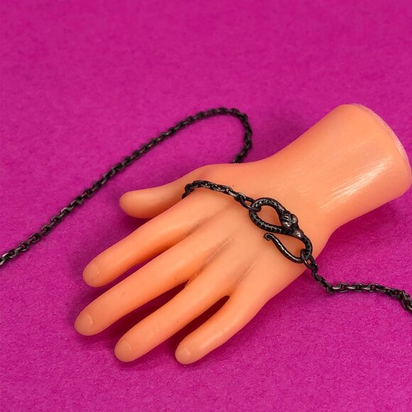 Vintage gothic snake silver pendant necklace 925 - 00G023 - Picture 5 of 5